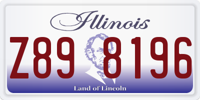 IL license plate Z898196