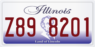 IL license plate Z898201