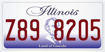 IL license plate Z898205