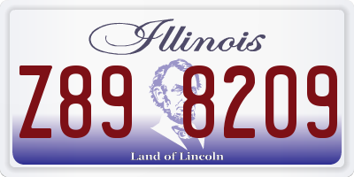 IL license plate Z898209