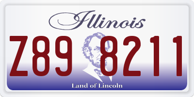 IL license plate Z898211