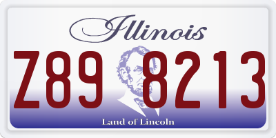 IL license plate Z898213