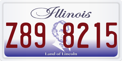 IL license plate Z898215