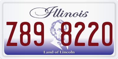 IL license plate Z898220
