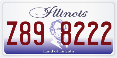 IL license plate Z898222