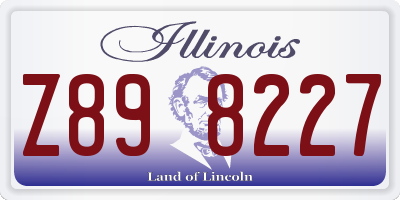 IL license plate Z898227