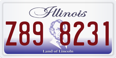 IL license plate Z898231