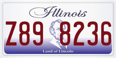 IL license plate Z898236