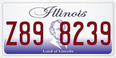 IL license plate Z898239