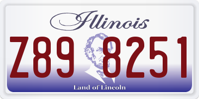 IL license plate Z898251