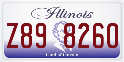 IL license plate Z898260