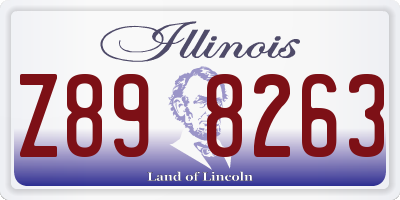IL license plate Z898263