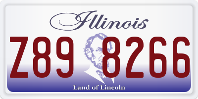IL license plate Z898266