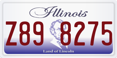 IL license plate Z898275