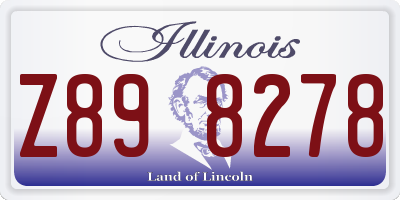 IL license plate Z898278