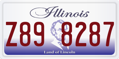 IL license plate Z898287