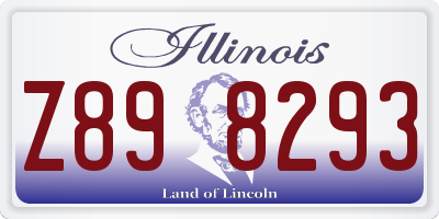 IL license plate Z898293
