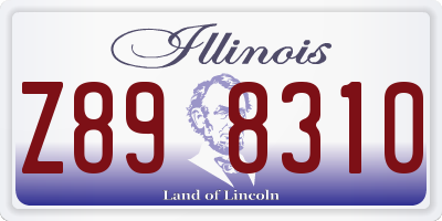 IL license plate Z898310