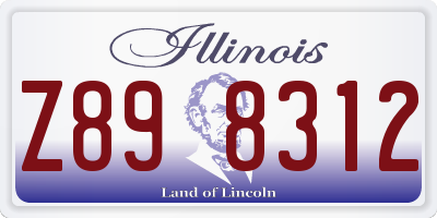 IL license plate Z898312