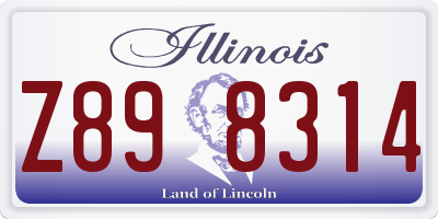 IL license plate Z898314