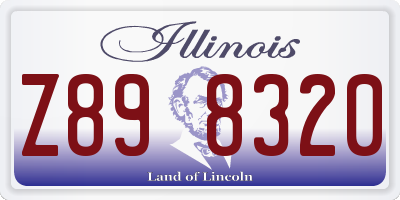IL license plate Z898320