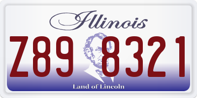 IL license plate Z898321