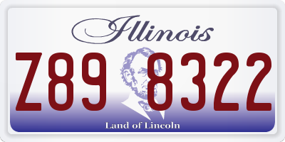 IL license plate Z898322