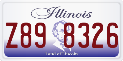 IL license plate Z898326