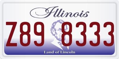 IL license plate Z898333