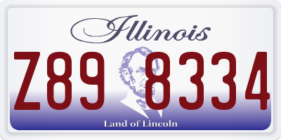 IL license plate Z898334