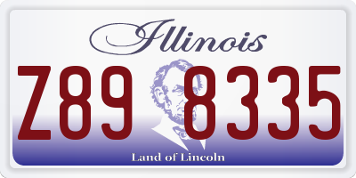 IL license plate Z898335