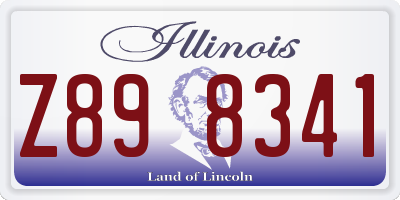 IL license plate Z898341