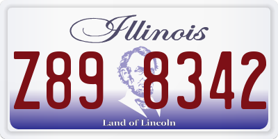 IL license plate Z898342