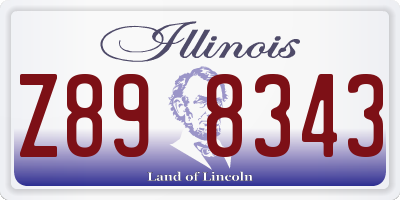 IL license plate Z898343