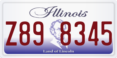 IL license plate Z898345