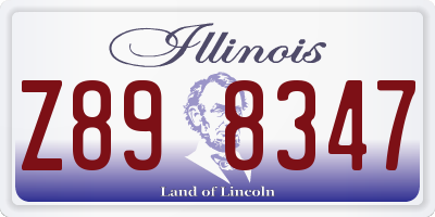 IL license plate Z898347
