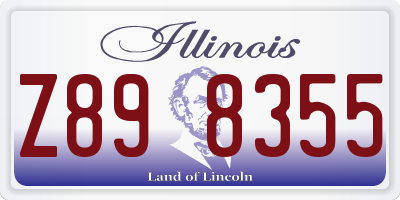 IL license plate Z898355