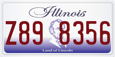 IL license plate Z898356