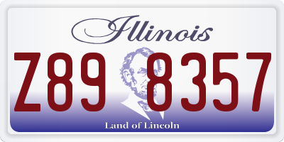IL license plate Z898357