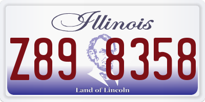 IL license plate Z898358