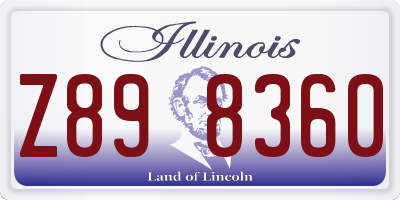 IL license plate Z898360