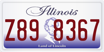 IL license plate Z898367