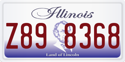 IL license plate Z898368