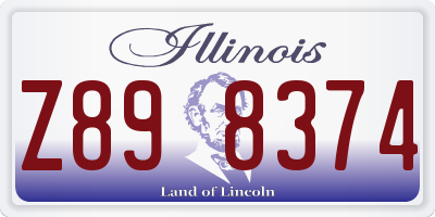 IL license plate Z898374
