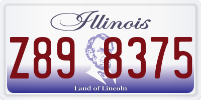 IL license plate Z898375