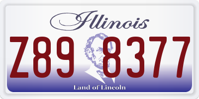 IL license plate Z898377