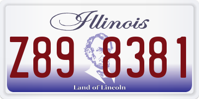 IL license plate Z898381