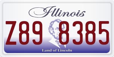 IL license plate Z898385