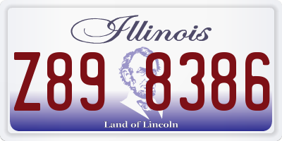 IL license plate Z898386