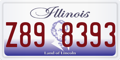 IL license plate Z898393
